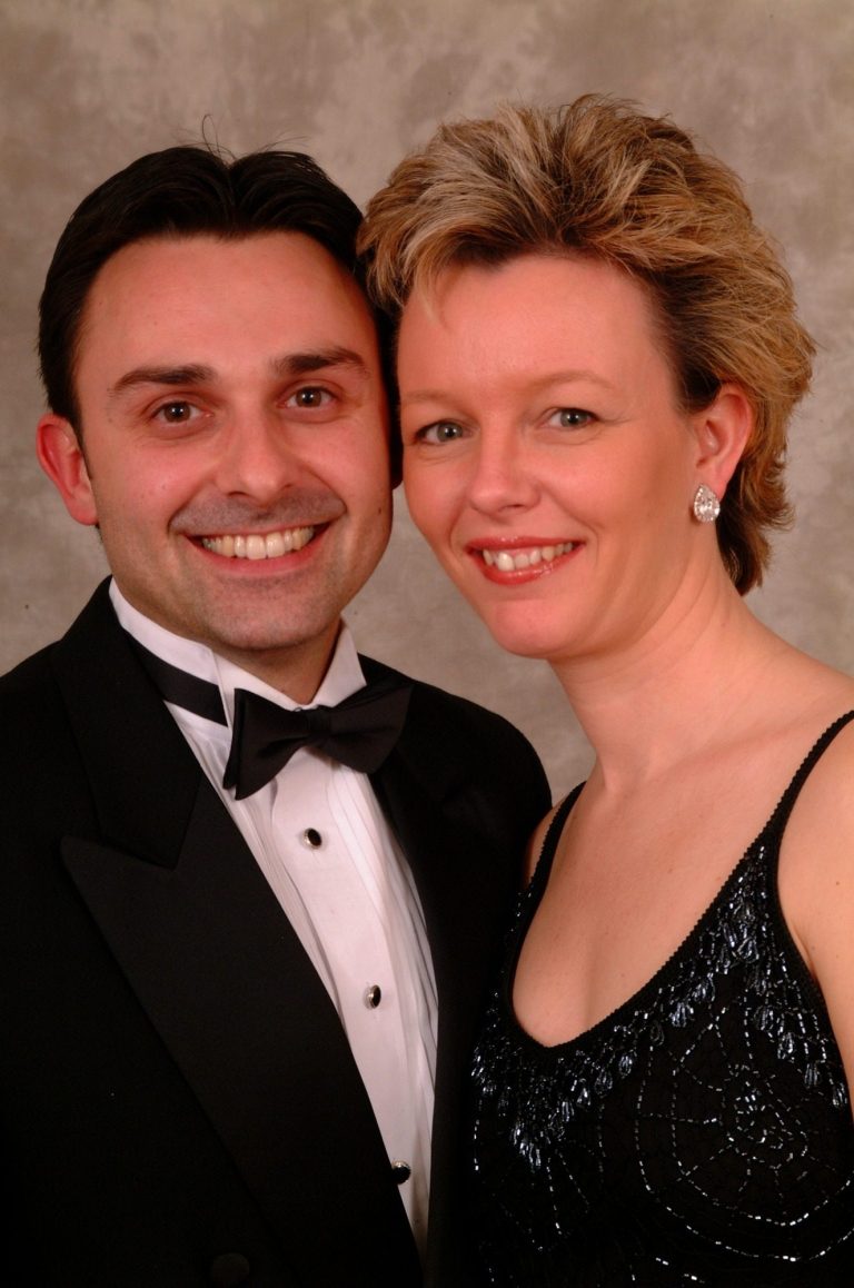 Couple celebrating